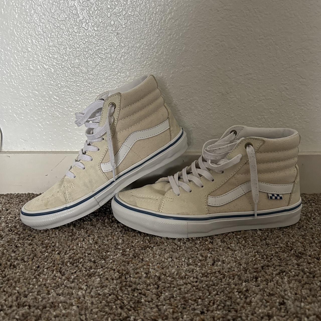 Cream vans 2024 high tops