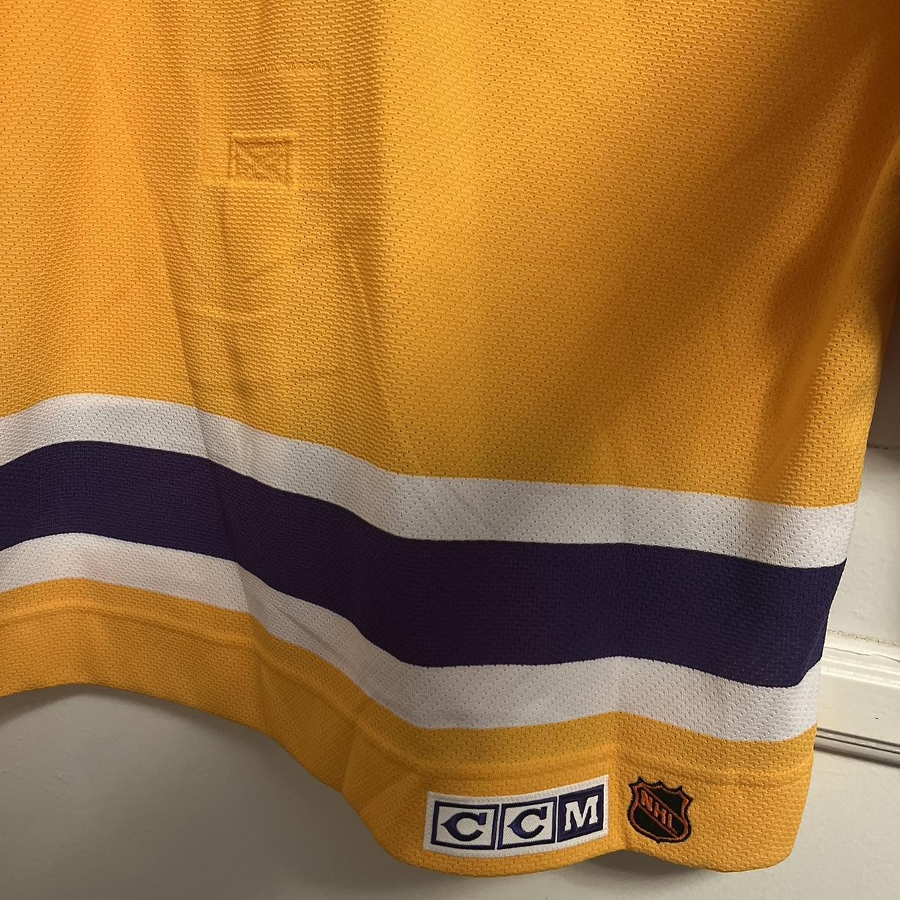 Reebok Men's Yellow and Purple Jumper | Depop