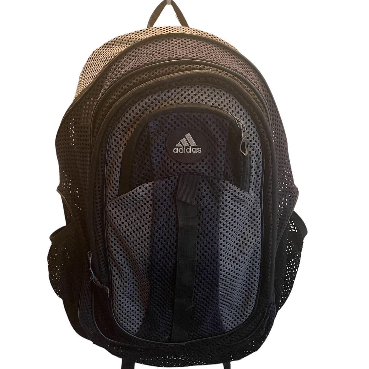 Adidas mesh backpack. It has three compartments. The