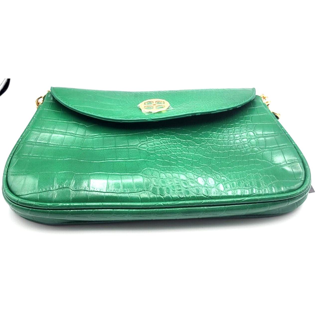 IMAN, Bags, Iman Green Faux Crocodile Bag