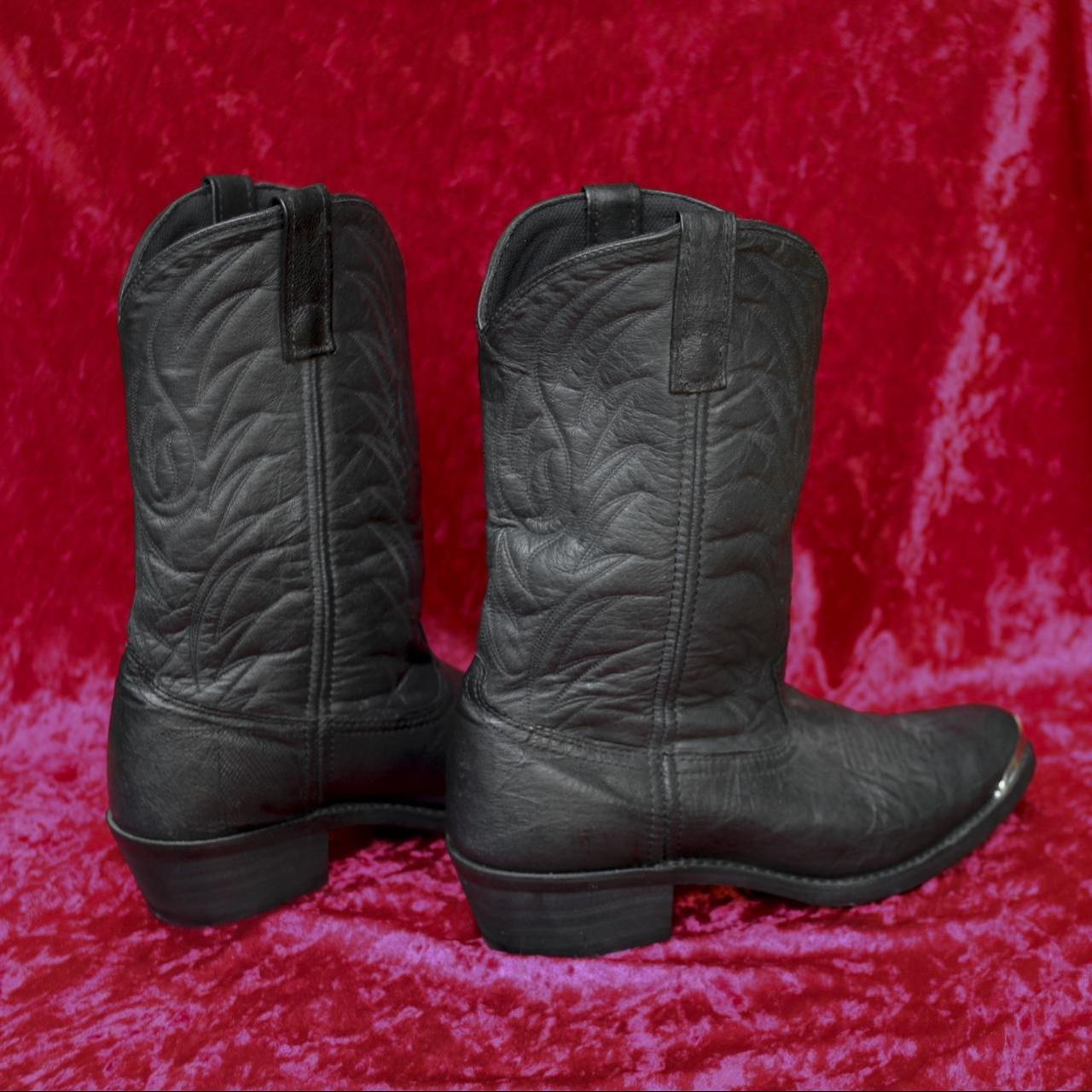 90's/Y2K classic black cowboy boots by... - Depop