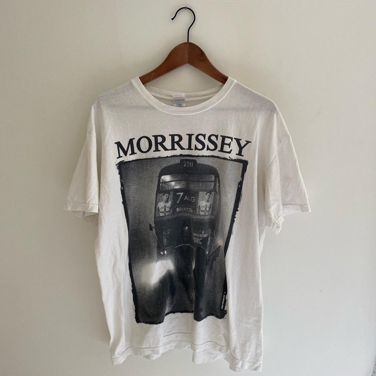 MORRISSEY TOUR T-SHIRT. BRIXTON 07/08/11. WHITE.... - Depop