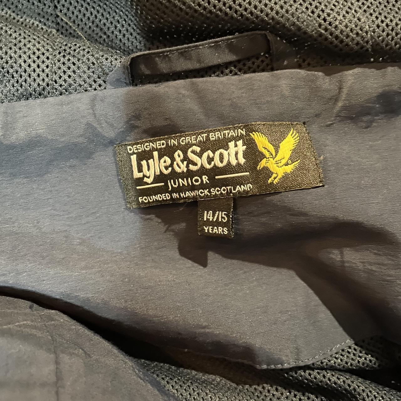 Lyle & Scott Men's Navy and Yellow Jacket | Depop