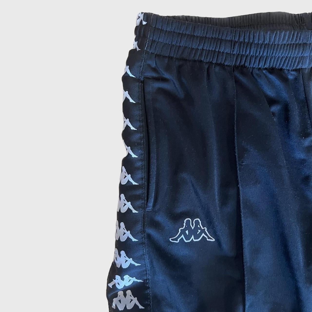 Black Kappa track pants. Size L kappa tracksuit... Depop