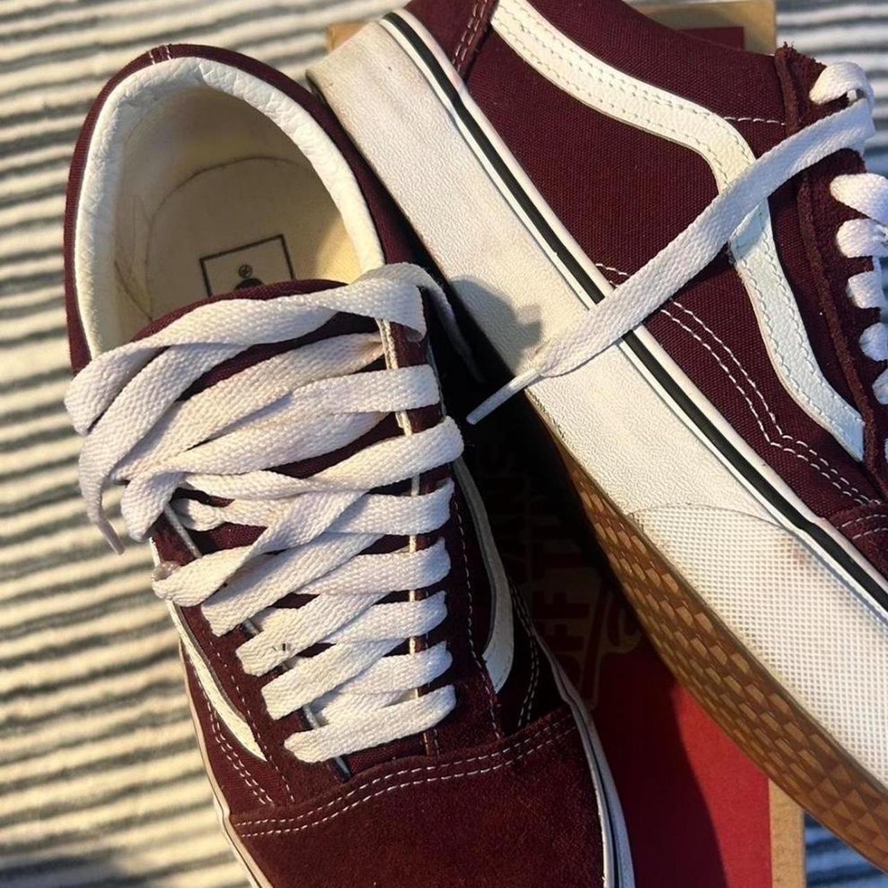 Burgundy vans old skool womens shops