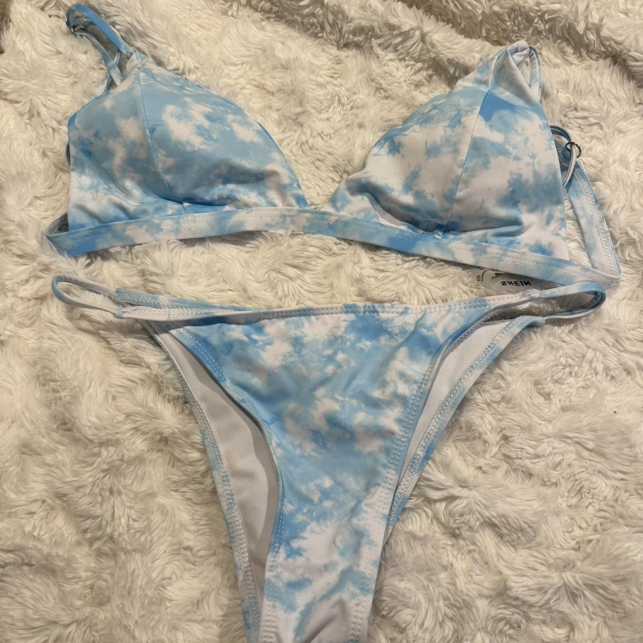 Lands End Womens Pants 12 Tie Dye Blue - Depop