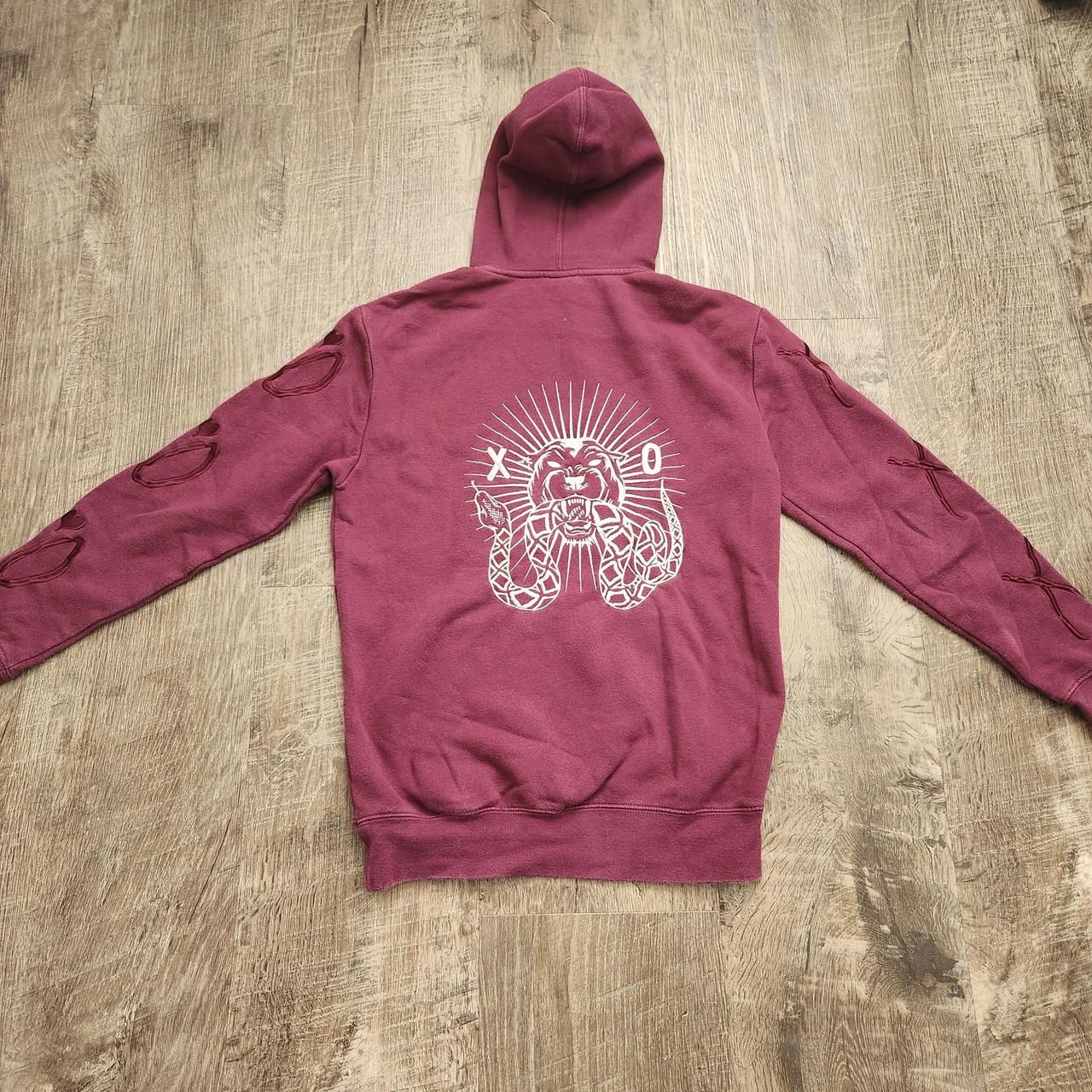 H&m the clearance weeknd burgundy hoodie