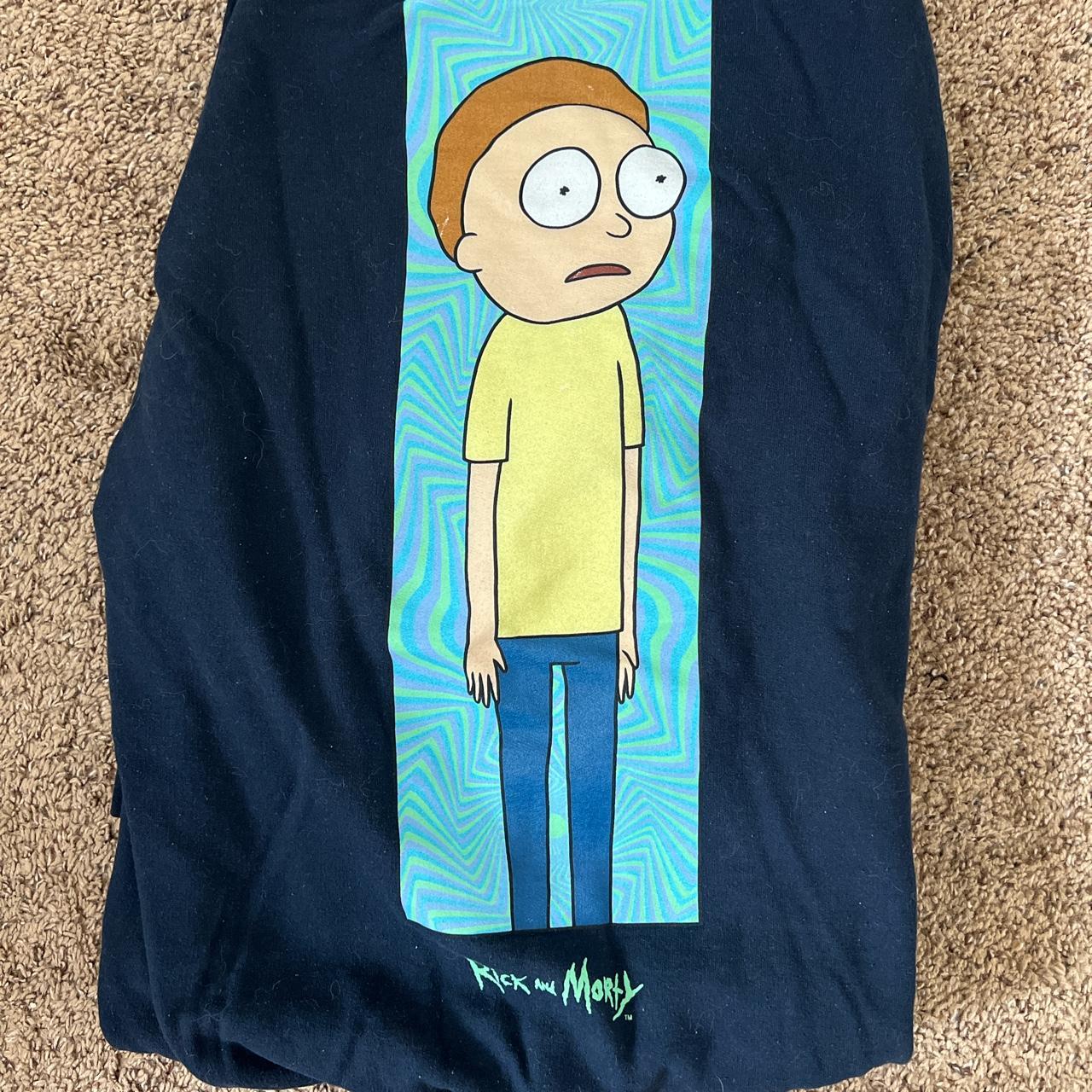 Primitive x Rick and Morty navy blue hoodie Depop