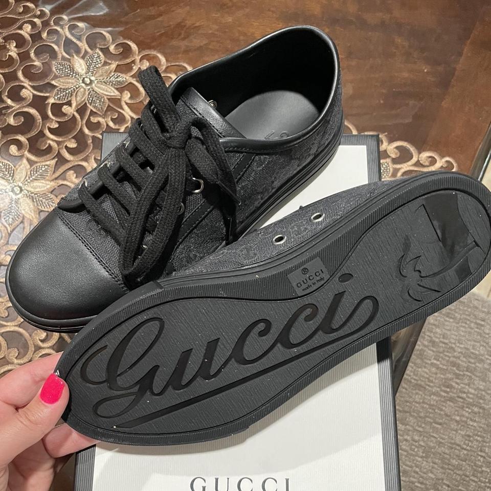 Gucci monogram sneakers in a size men's 9. Comes - Depop