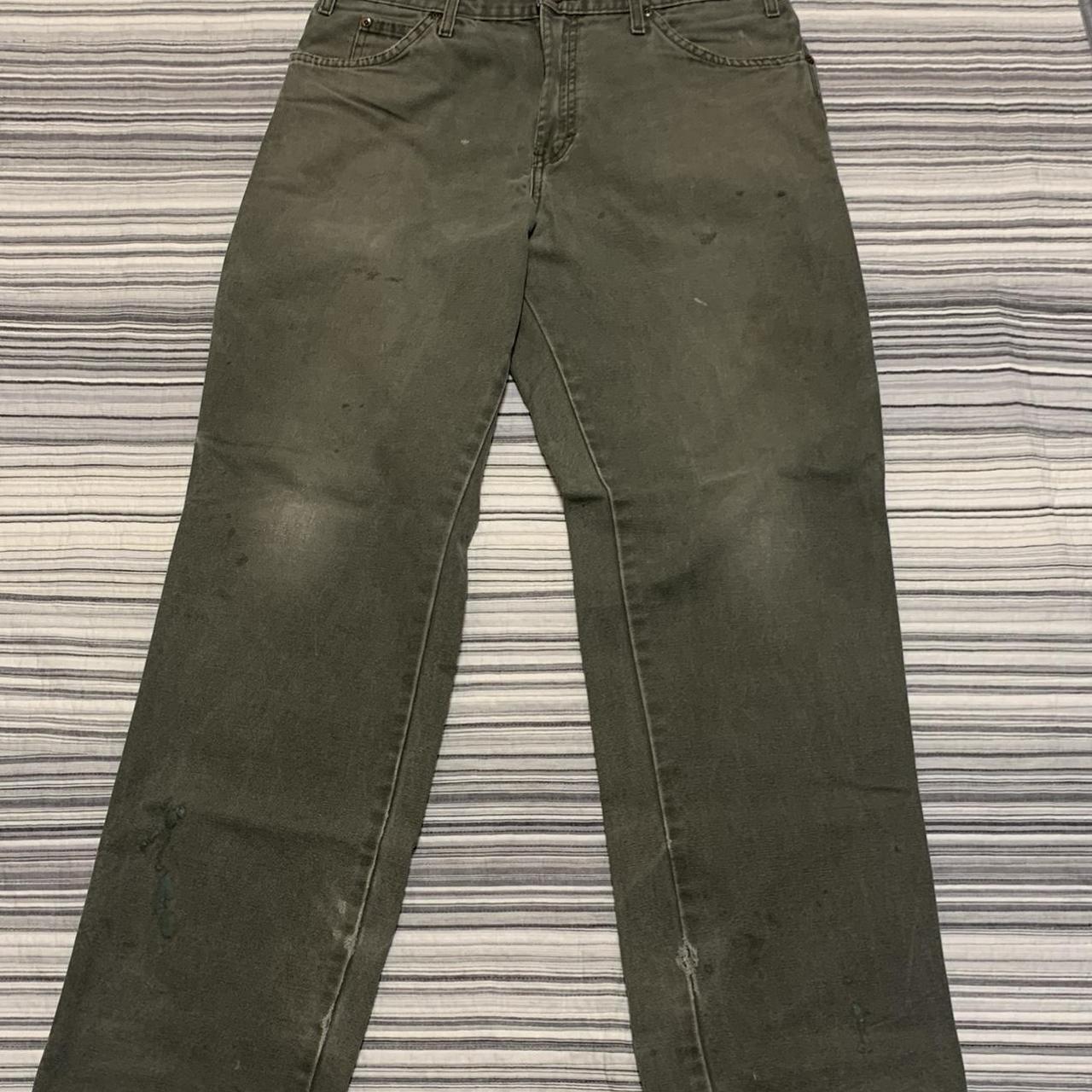 Dickies Men's Green Jeans Depop