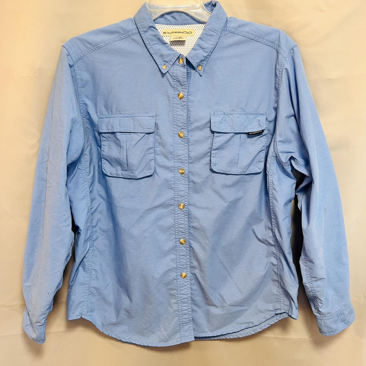 Exofficio Mens Large Button Up Shirt Outdoor Hiking - Depop