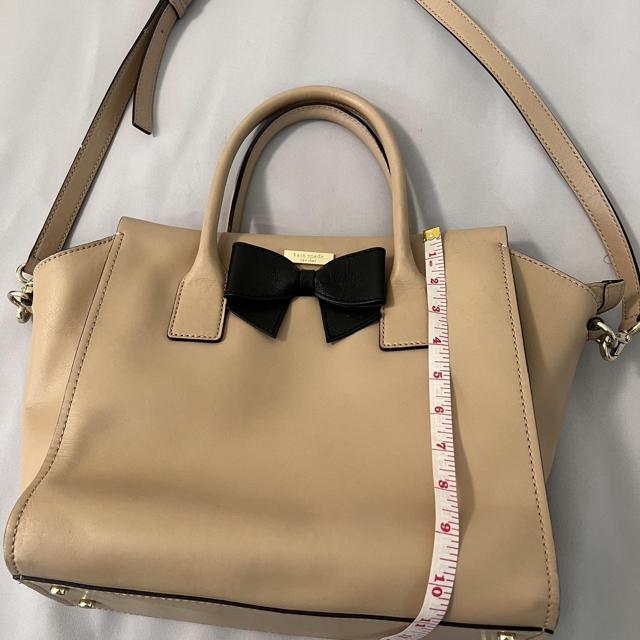 New never used KATE SPADE purse handbag small KAREN bow shoppe black white  | #1691635753