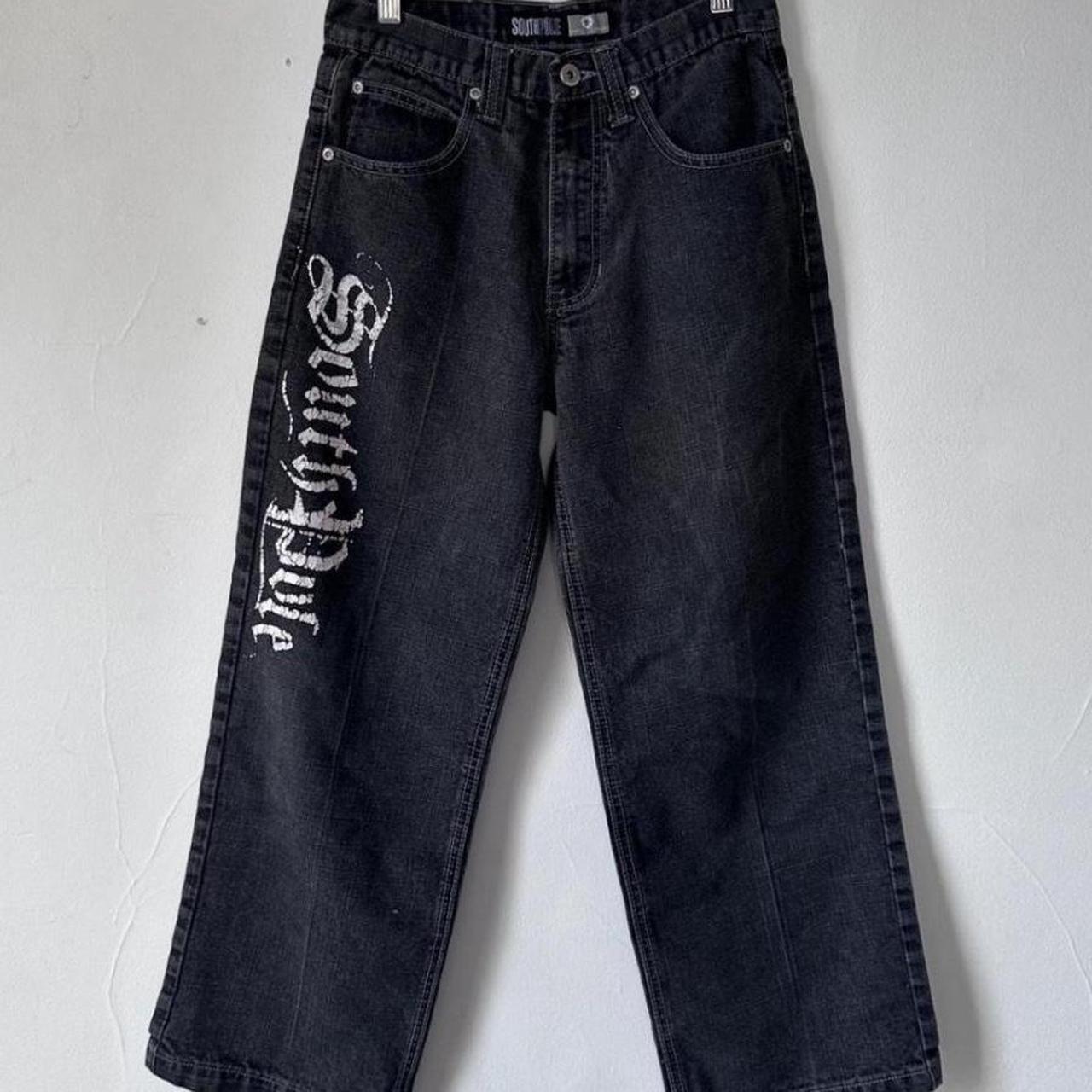 y2k Southpole jeans size 12(youth) - high rise... - Depop