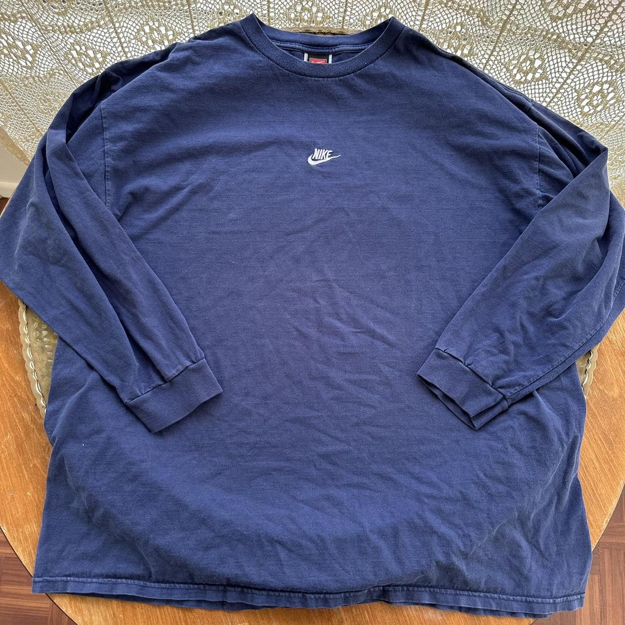 Nike Men's Blue and Navy Sweatshirt | Depop