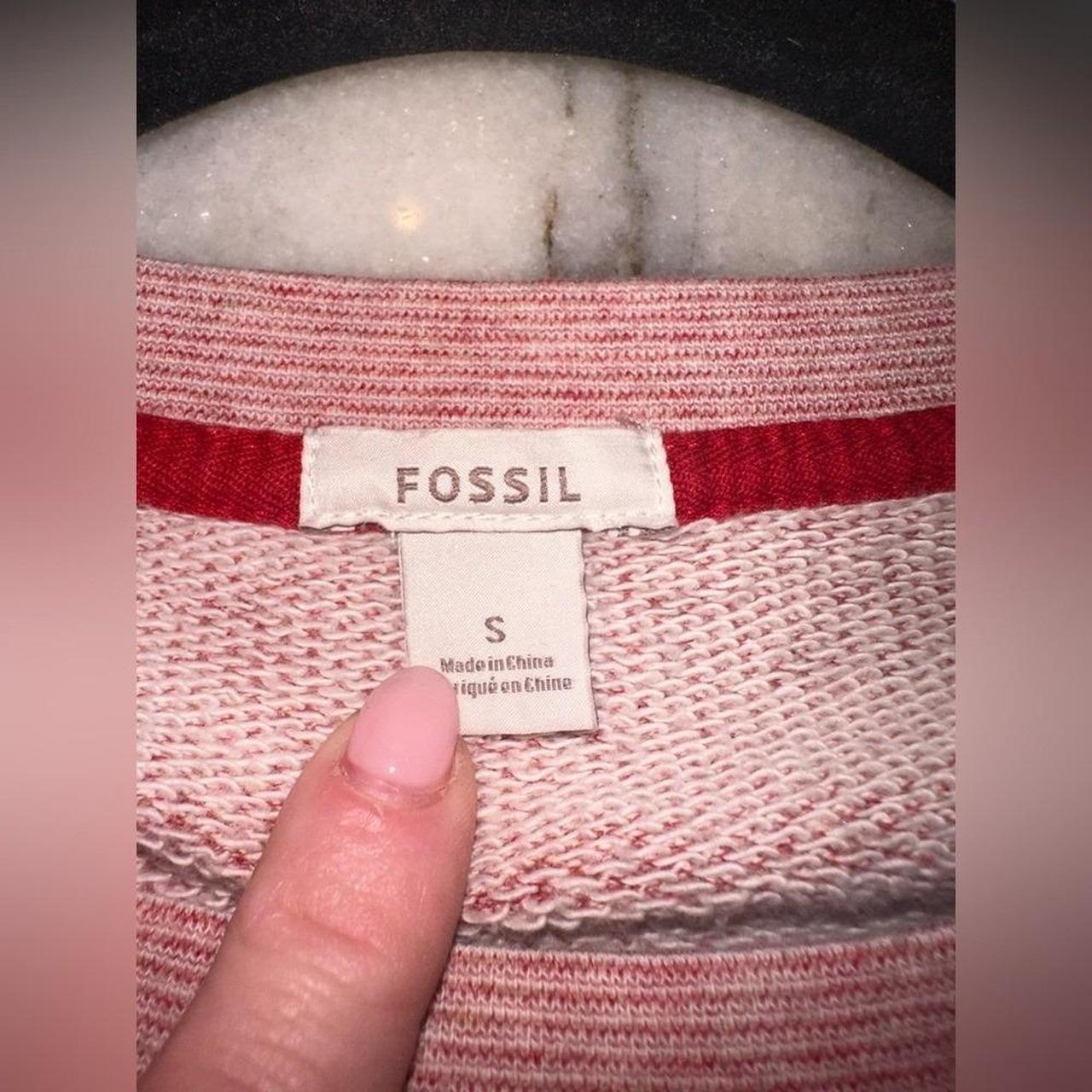 Fossil Women's Hoodie - Red/Cream - 4 – EUC Fossi… - image 8