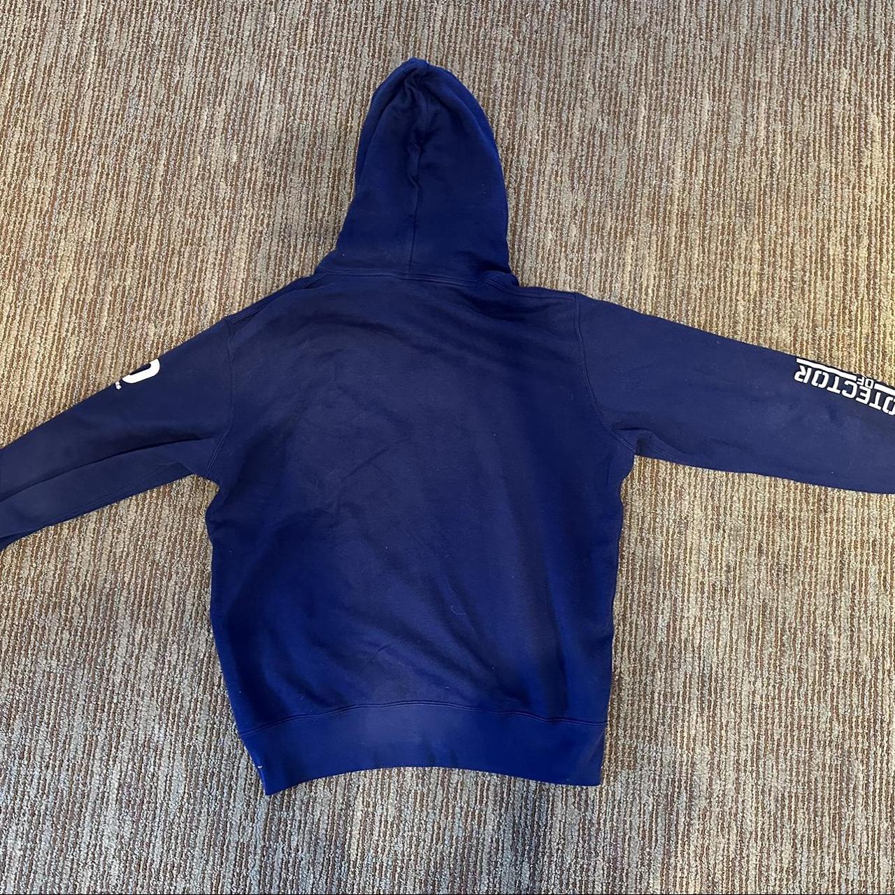 Men's Navy and Blue Hoodie | Depop