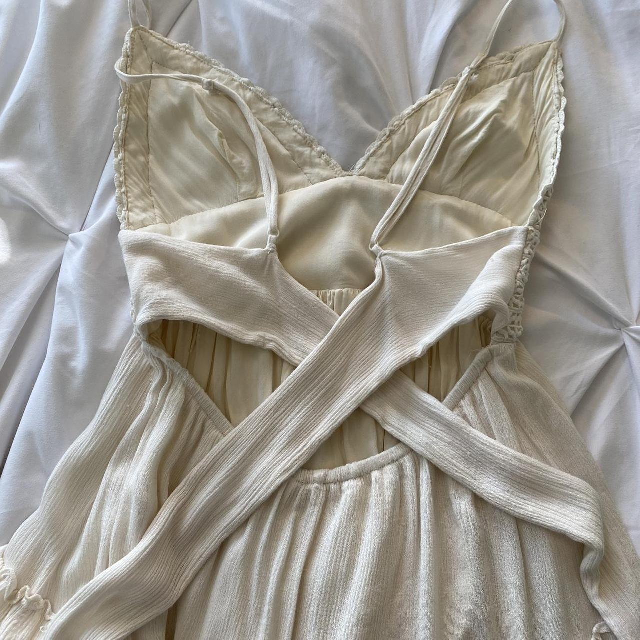 Women's Cream Dress Depop