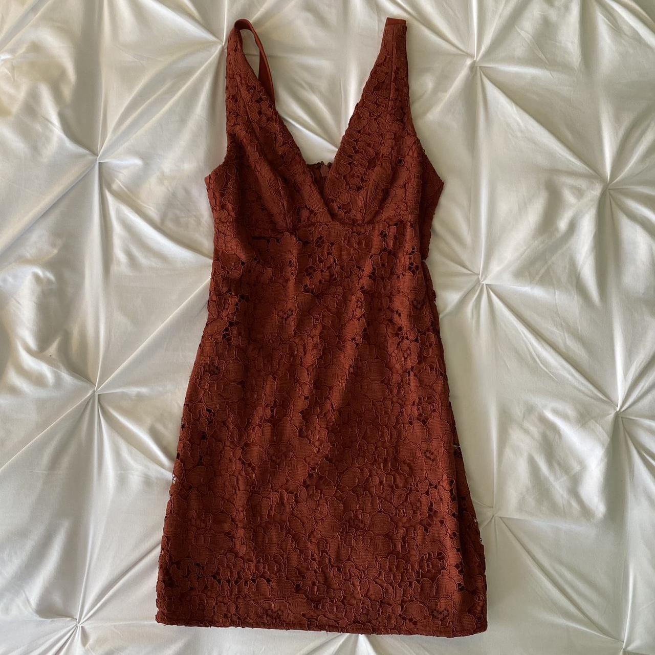 Topshop Women's Orange Dress | Depop