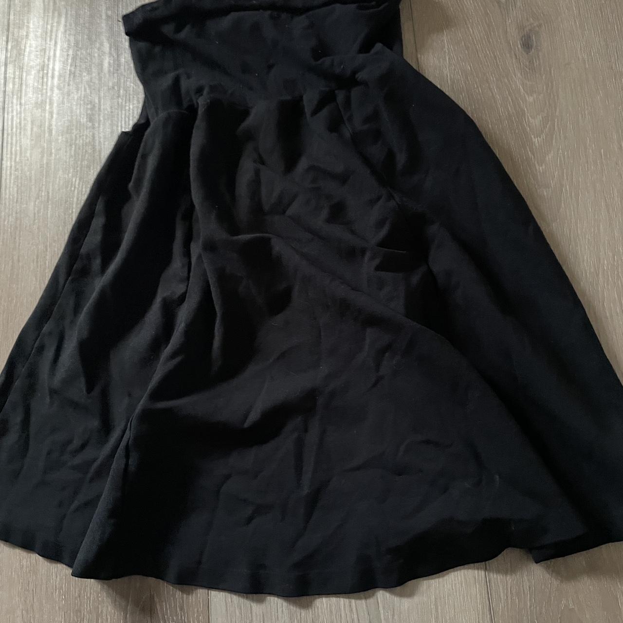 Black pleaded skirt Y2k gothic alternitave black... - Depop