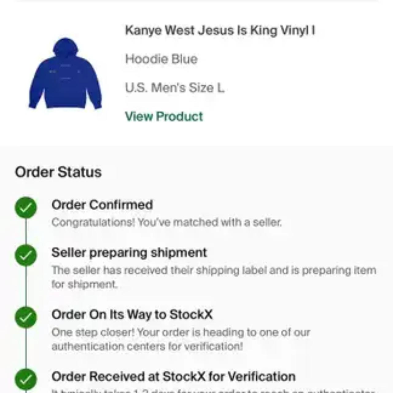 Kanye West Jesus is King Hoodie ROYAL BLUE... - Depop