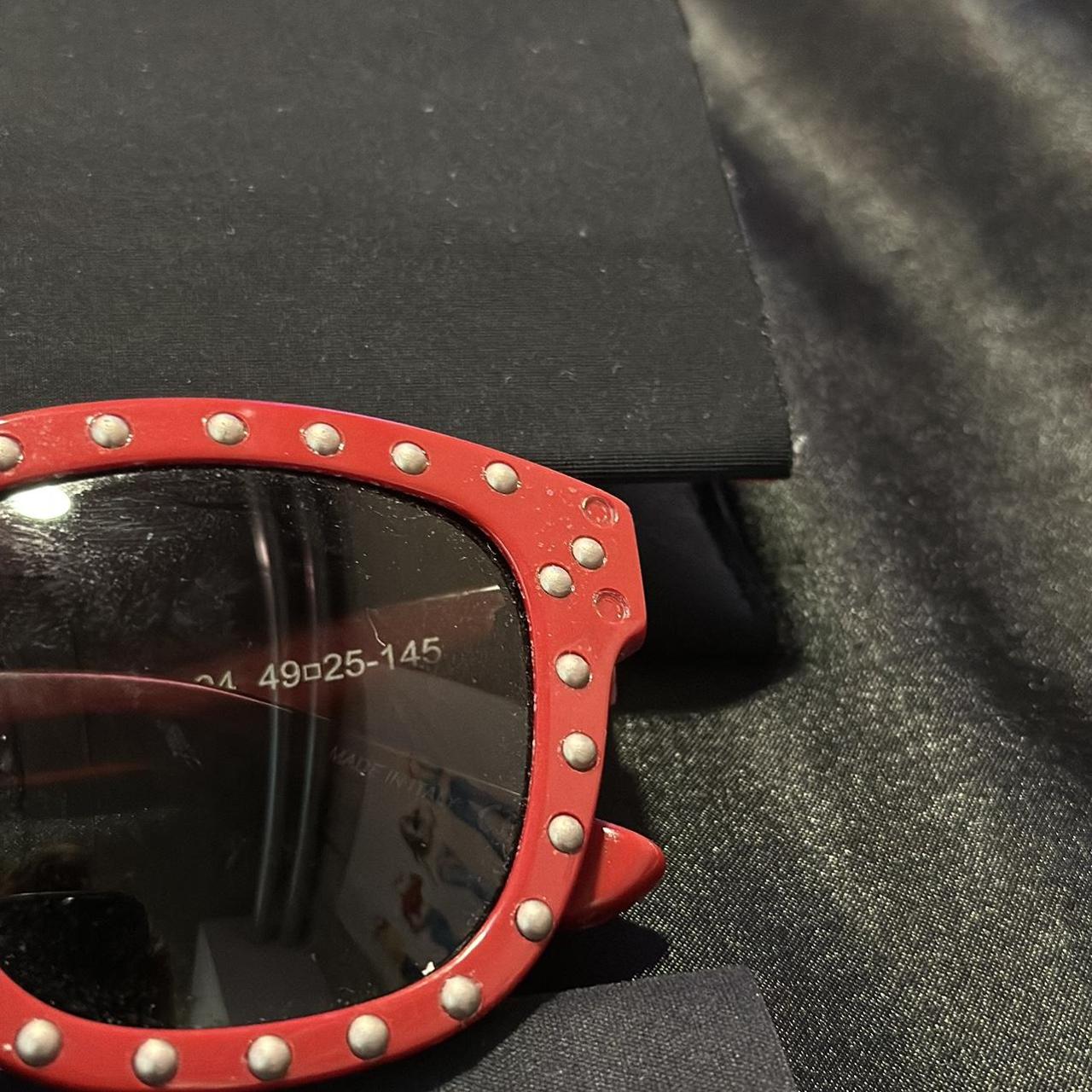 SAINT LAURENT SURF SS16 Red Studded Sunglasses | Depop