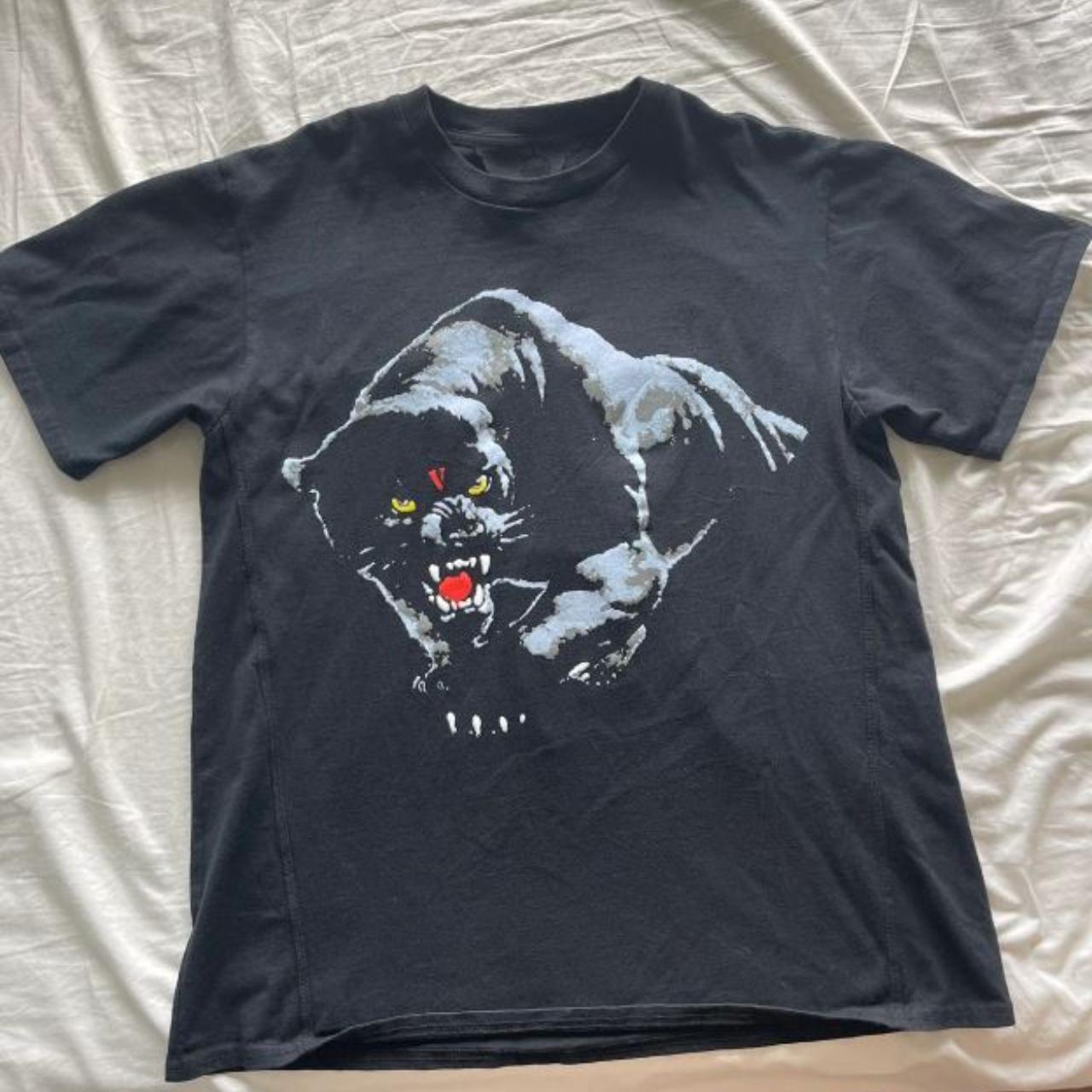 Vlone Panther Tee. Worn twice. Basically brand new... - Depop