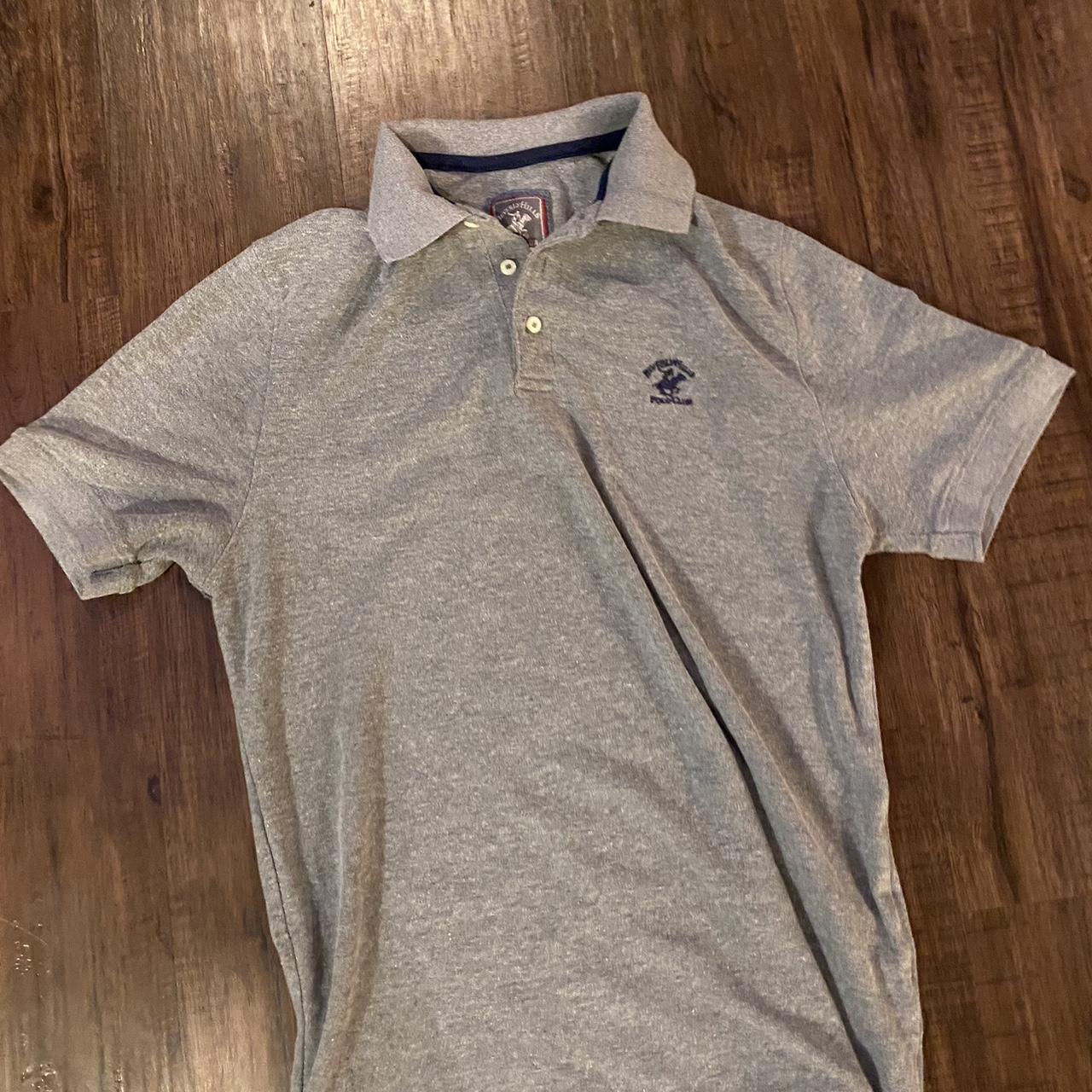 Beverly Hills Polo Club Men's Grey and Black Polo-shirts (2)