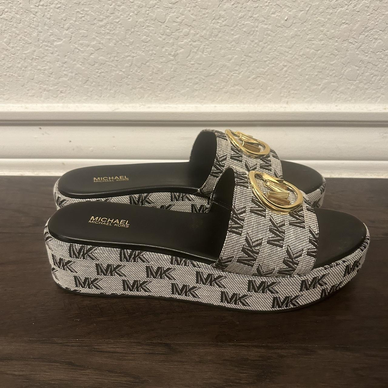 Sadler logo jacquard wedge sandals( from Micheal... - Depop