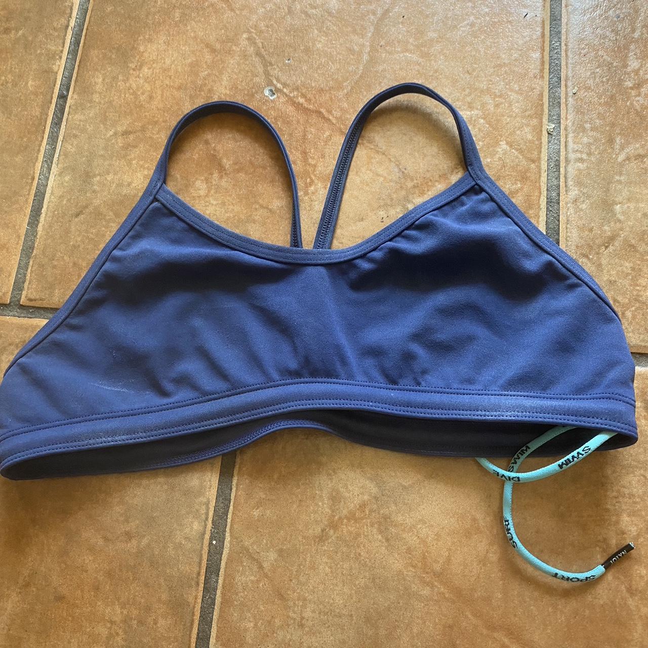 Jolyn small blue bathing suit top - Depop