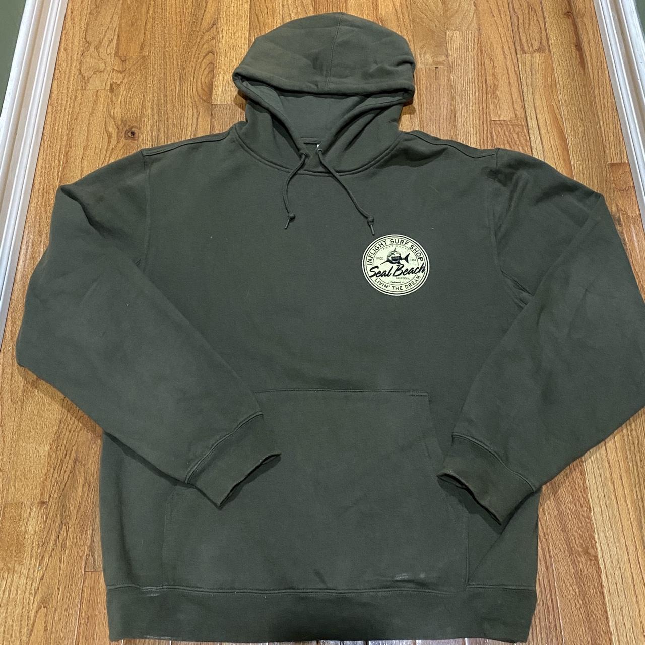 Dark green inflight seal beach hoodie... - Depop