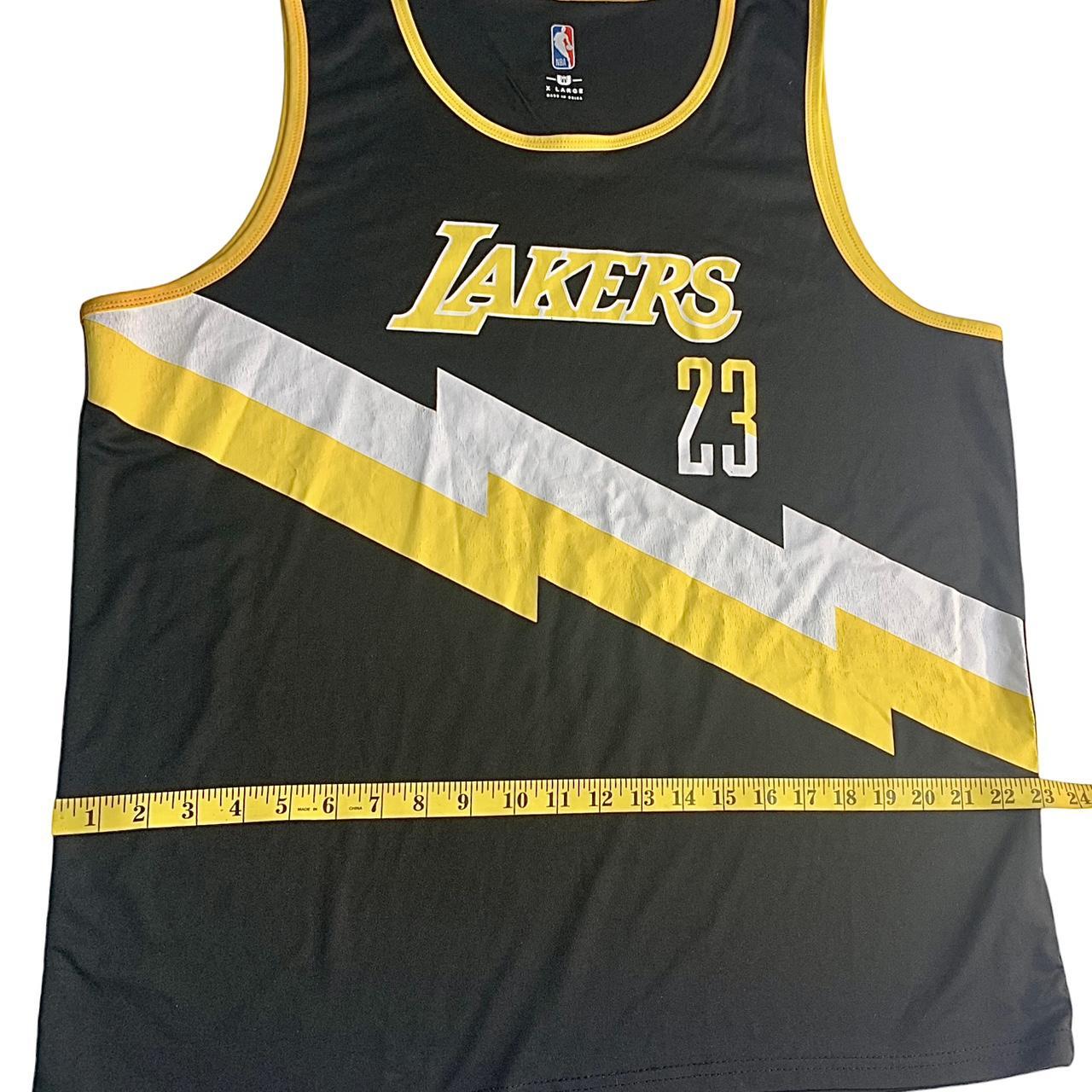 Lebron James Los Angeles Lakers Jersey #23 Black & Yellow Size XL NBA EUC