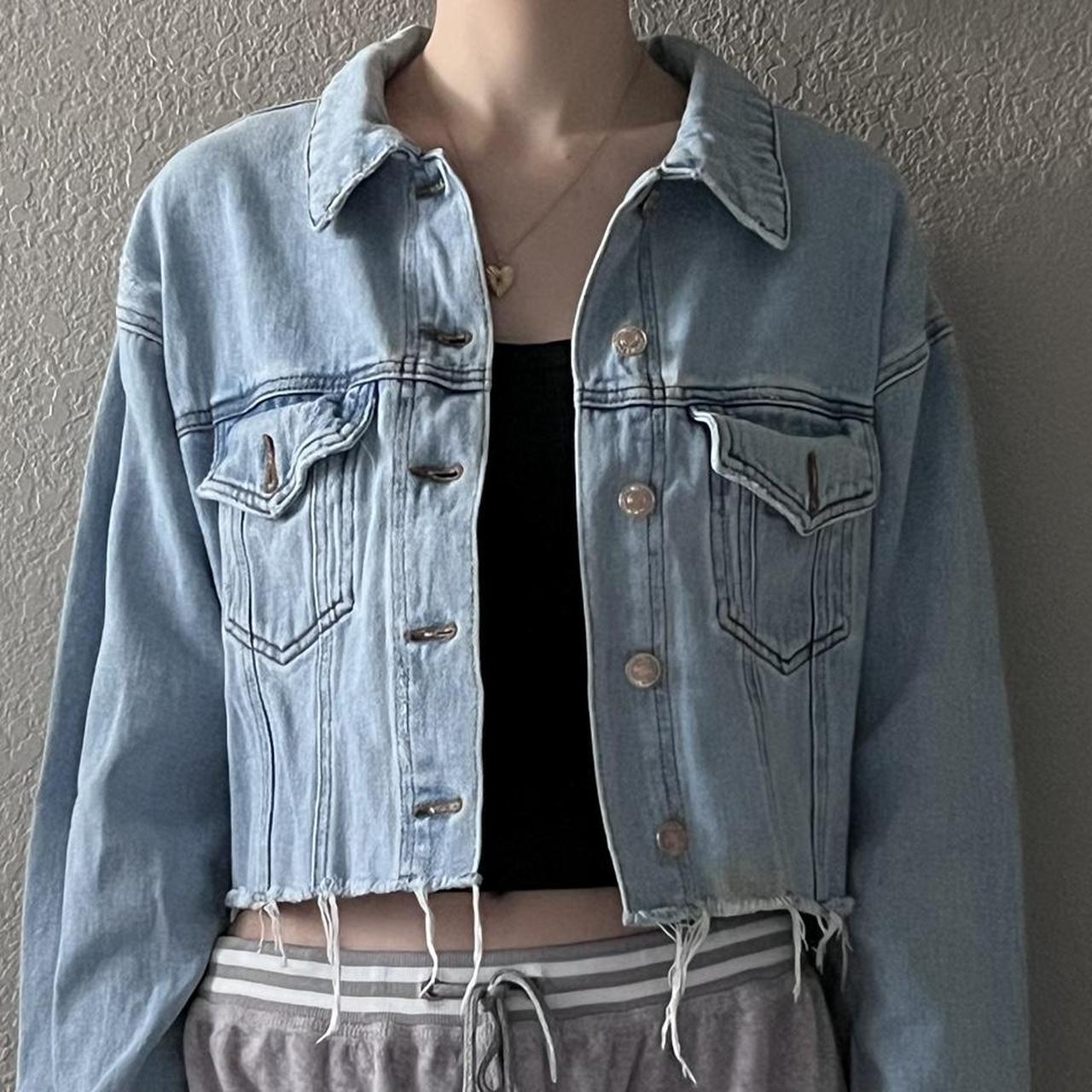 forever 21 cropped jean jacket