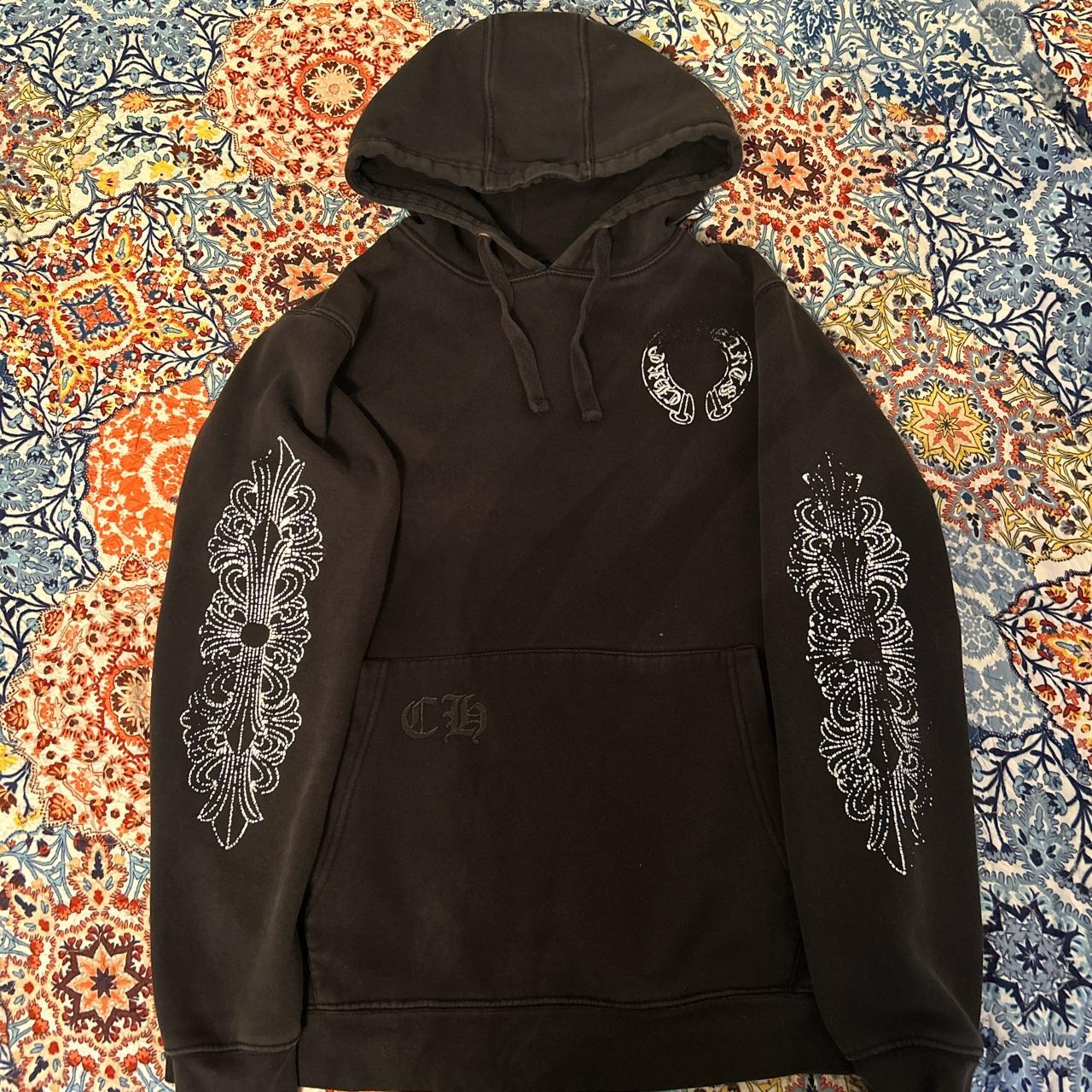 Chrome Hearts Women's Black Hoodie | Depop