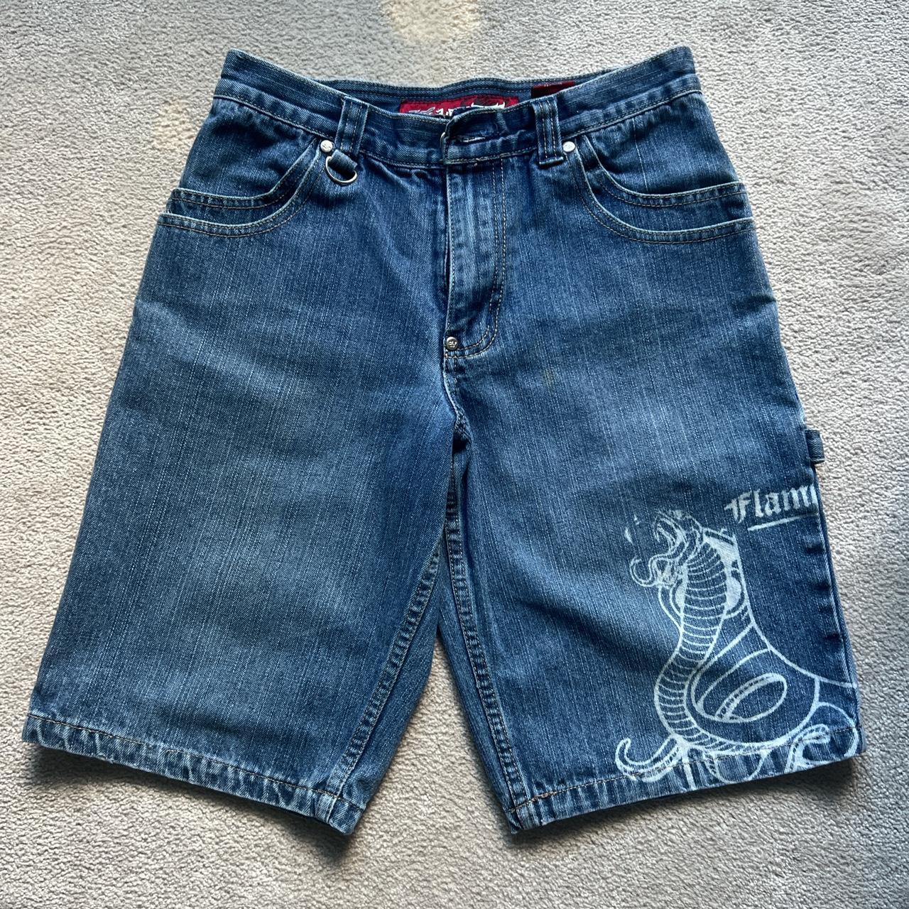 Flamehead baggy skull jorts shorts • Super rare | Depop Flamehead baggy skull jorts shorts • Super rare | Depop