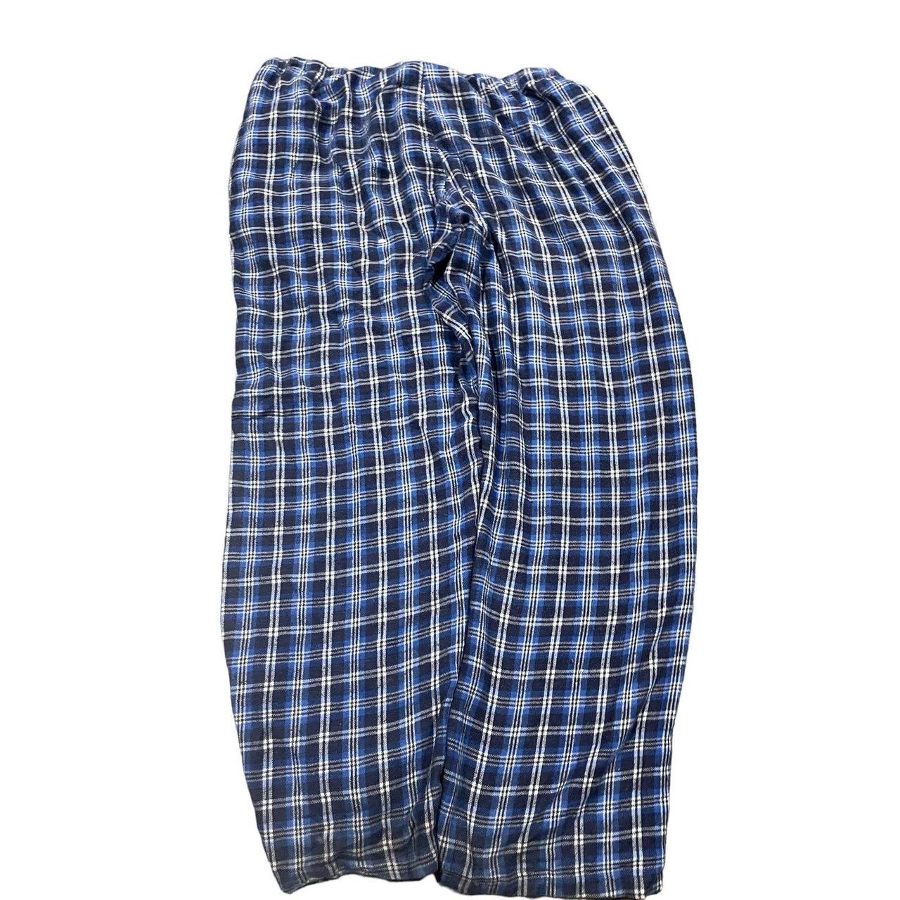 Chaps Blue White Patterned Pajama Sweatpants Size L... Depop