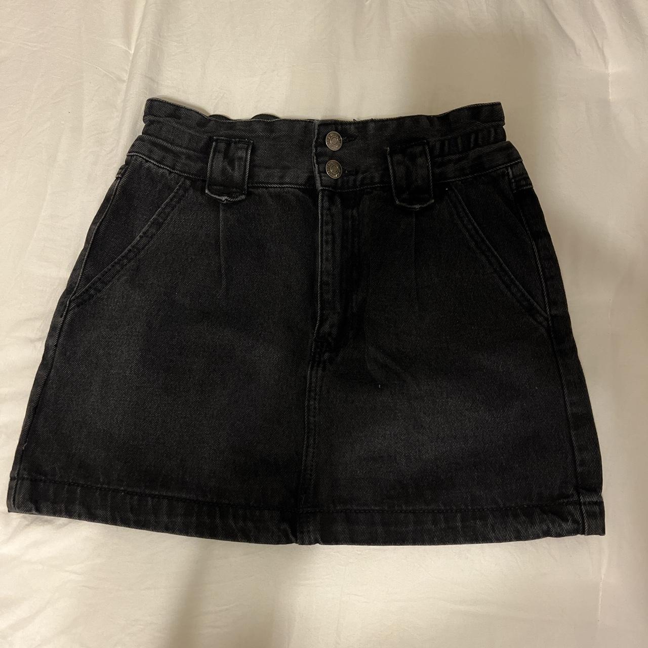 Black denim skirt forever 21 hotsell