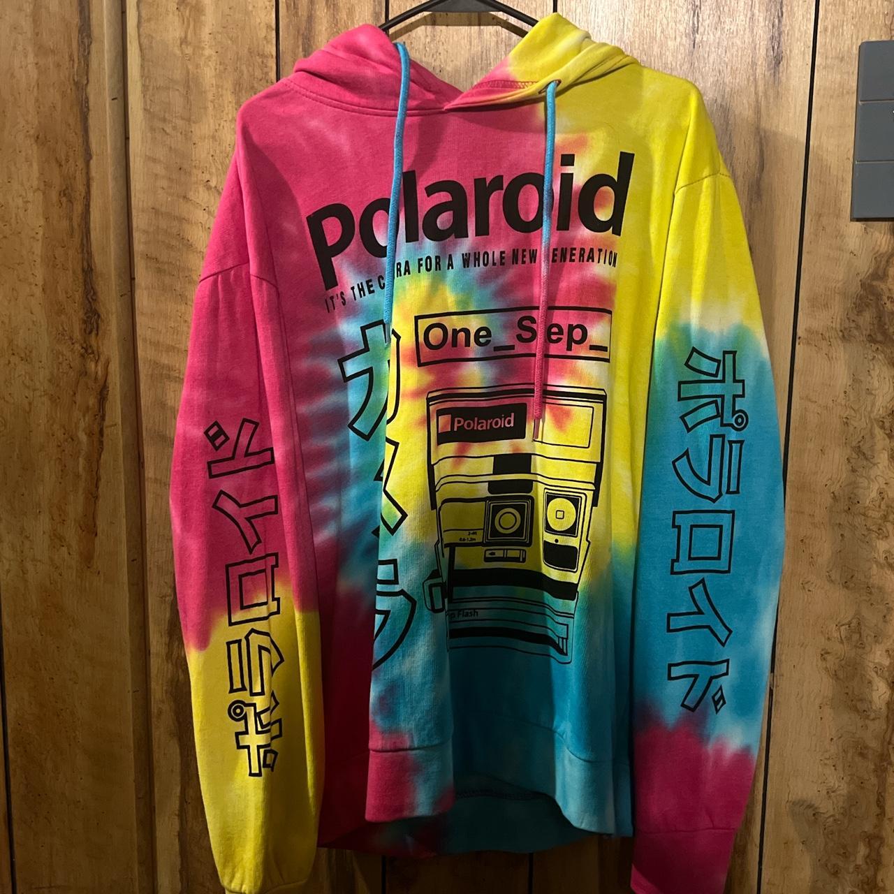 Tie Dye Polaroid Hoodie Size L Kinda Oversized