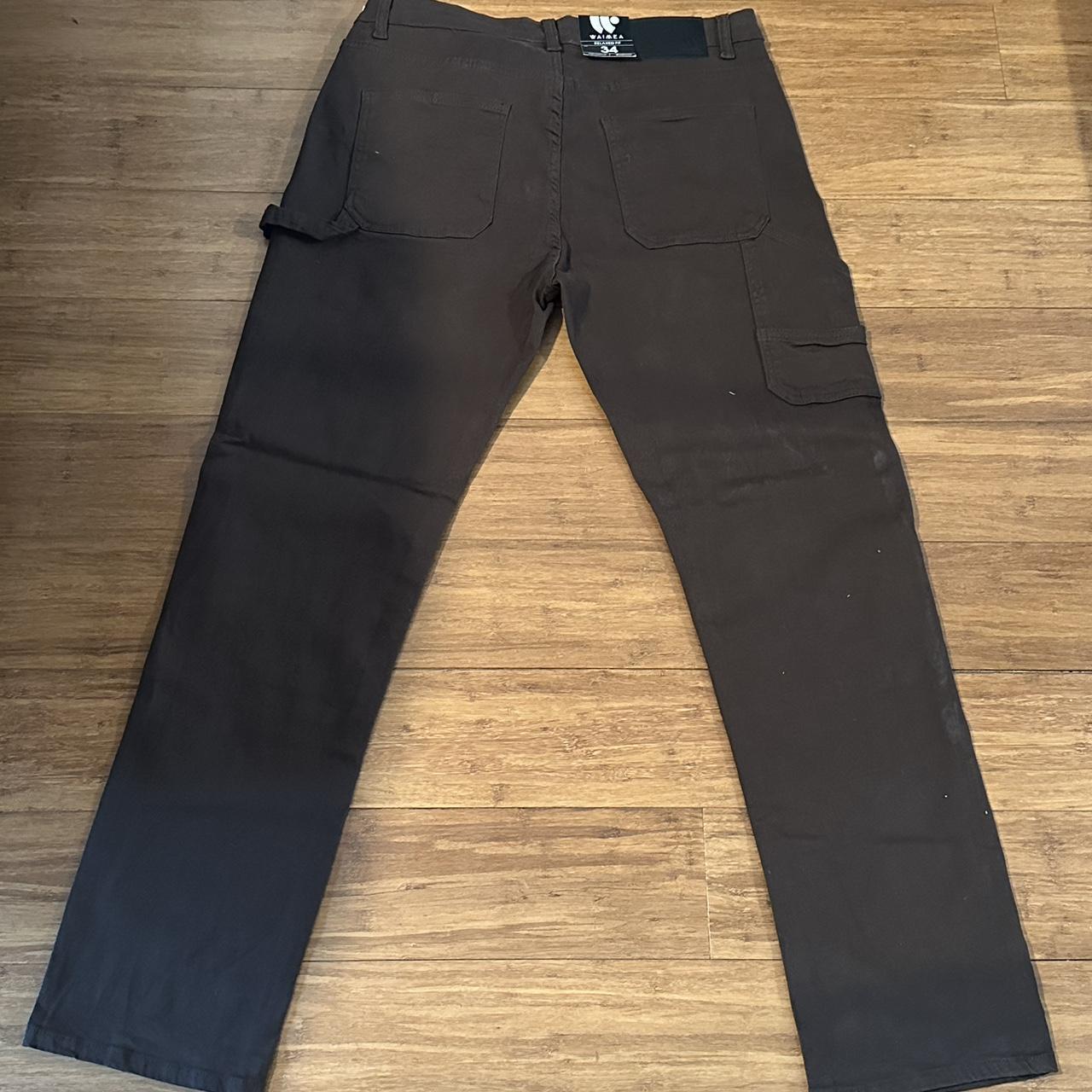 Brown Double Knee Carpenter Pants Original Tag... - Depop