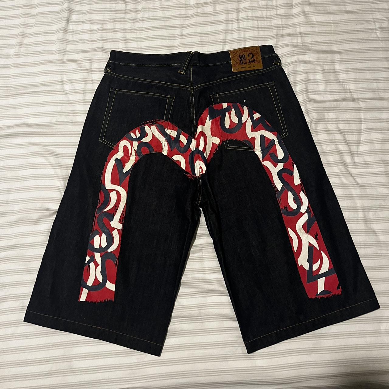 Evisu jorts never been worn size 36 dm for more... - Depop