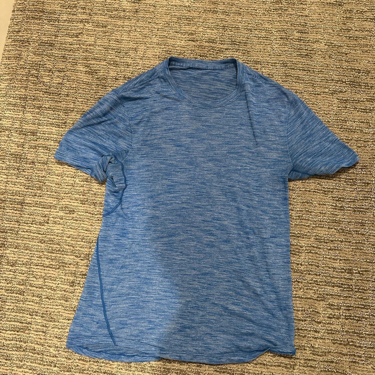 Blue Lululemon workout shirt - Depop