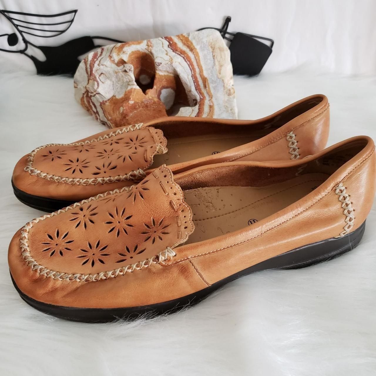 Thom McAn Brown Leather Slip-On Loafers,