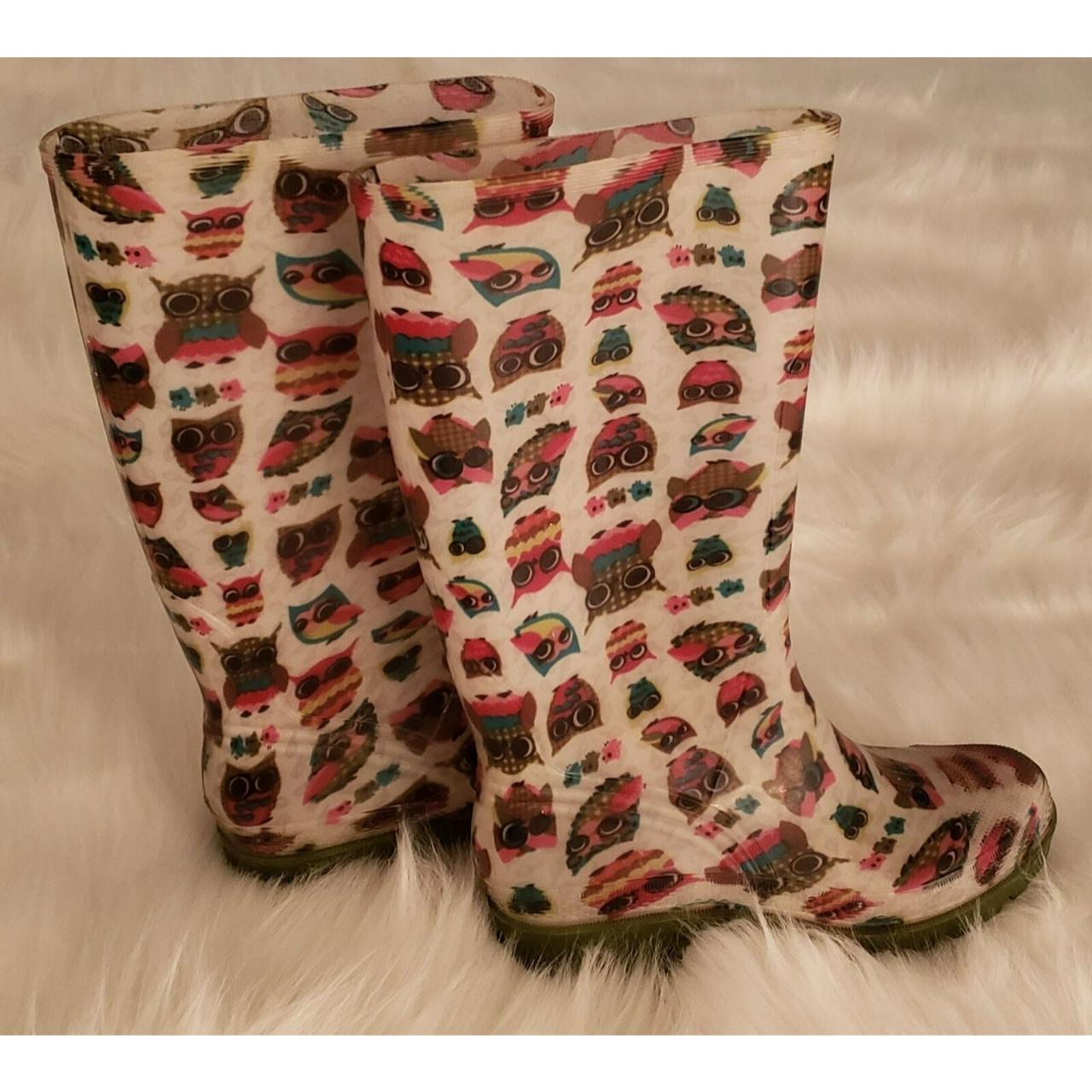 Owl hot sale rain boots