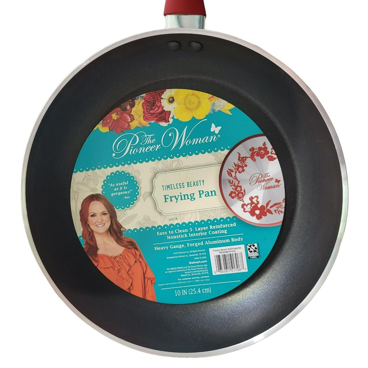 The Pioneer Woman Timeless Beauty Aluminum Red 10-Inch Frying Pan