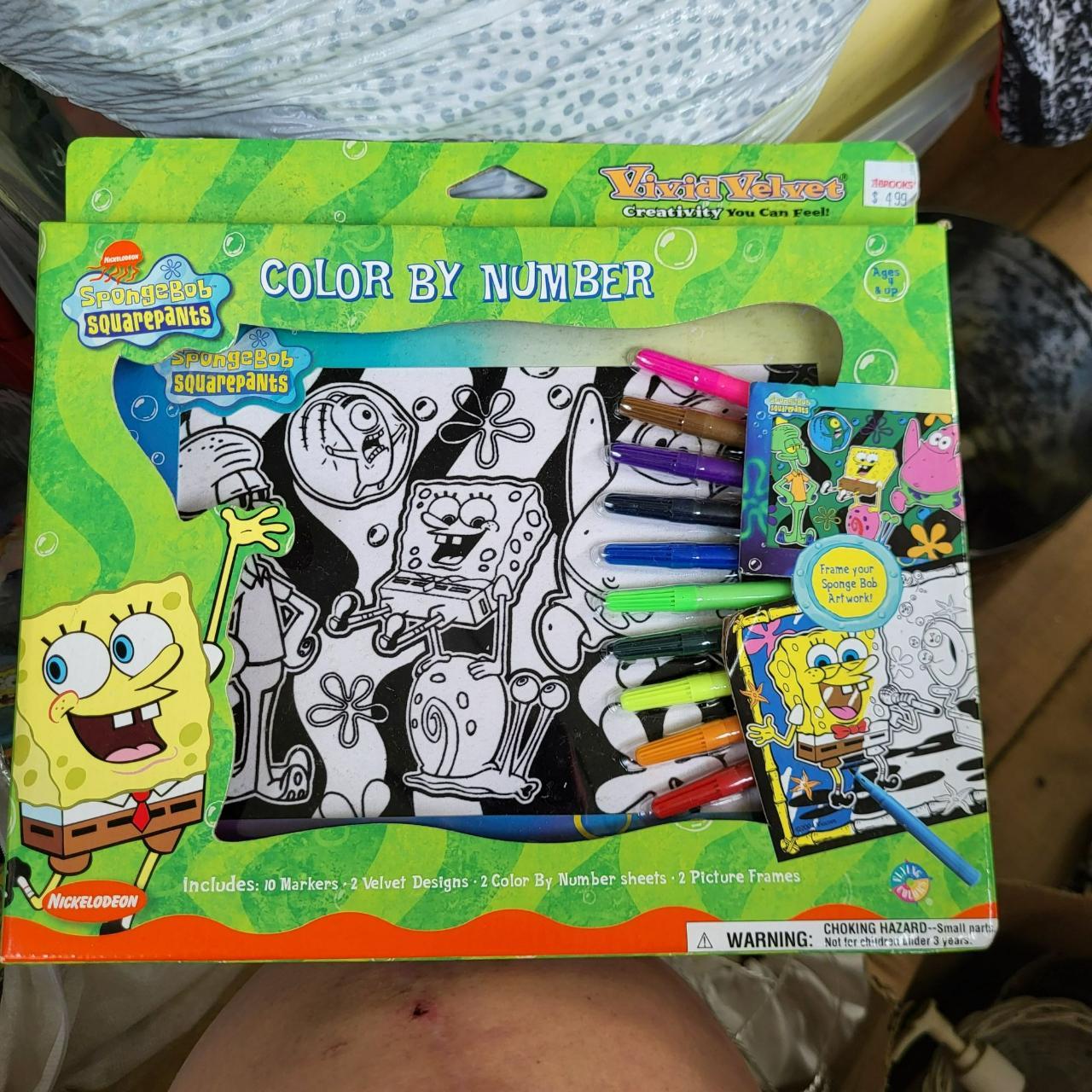 Spongebob Squarepants Color By Number Activity with... Depop