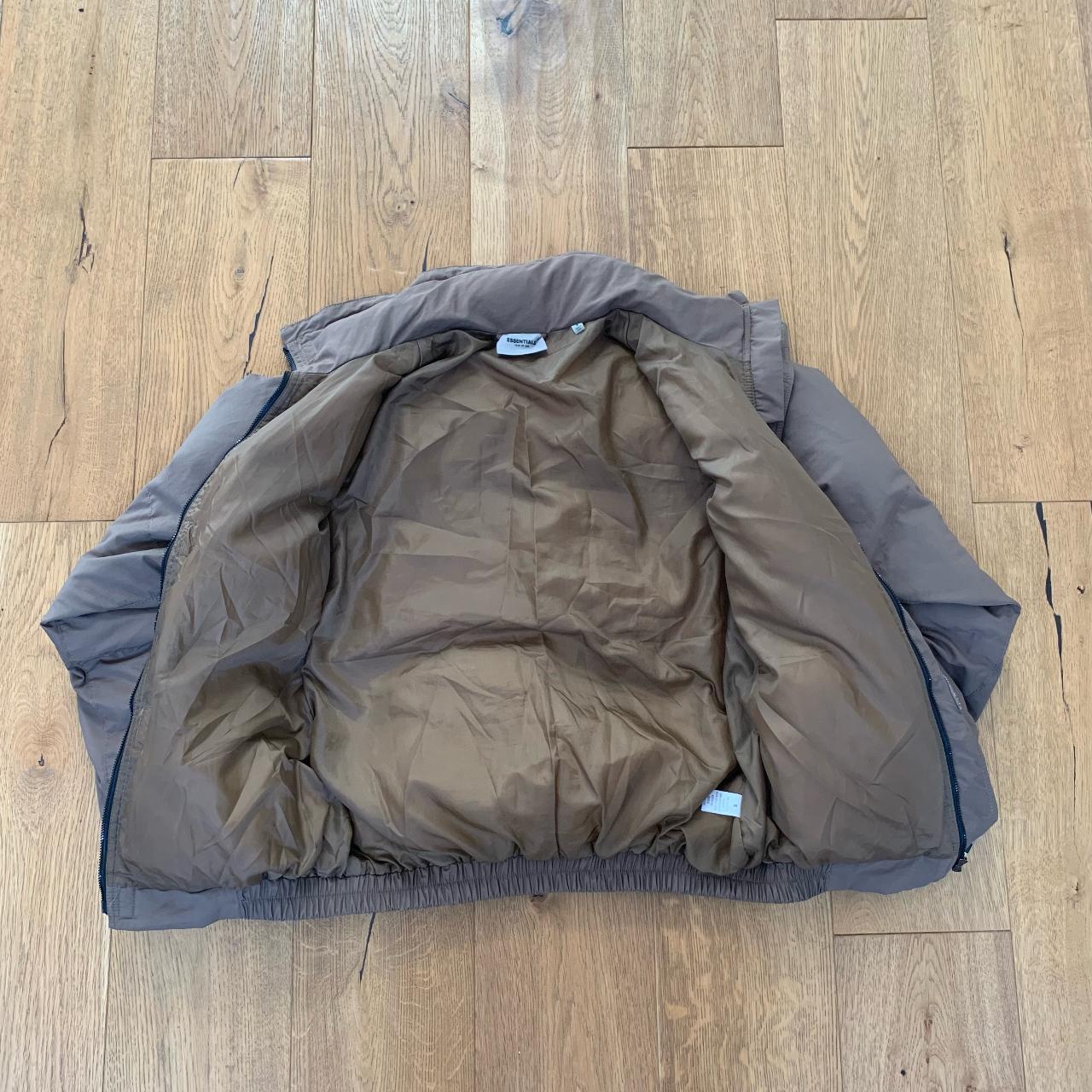 Essentials Fear of God Brown Puffer Jacket /... - Depop