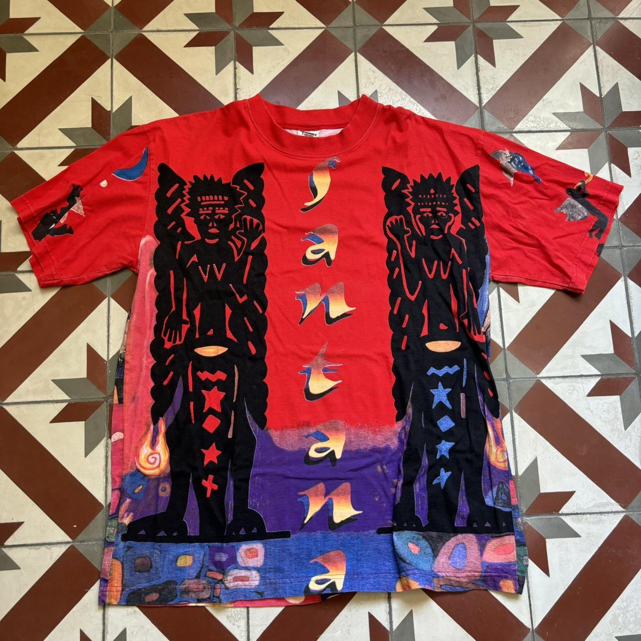 Crazy vintage Santana tshirt 90s aop Carlos Santana | Depop
