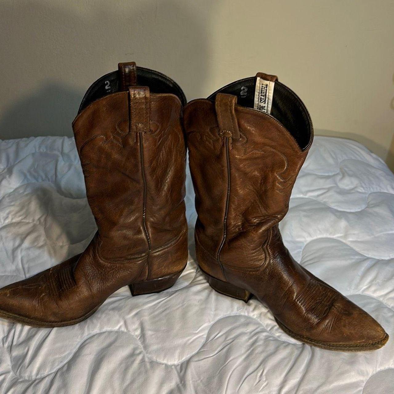 Leather Cowboy Boots Tony Lama Size 11 D Men’s... - Depop