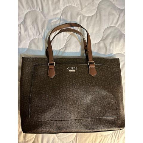 brown guess tote