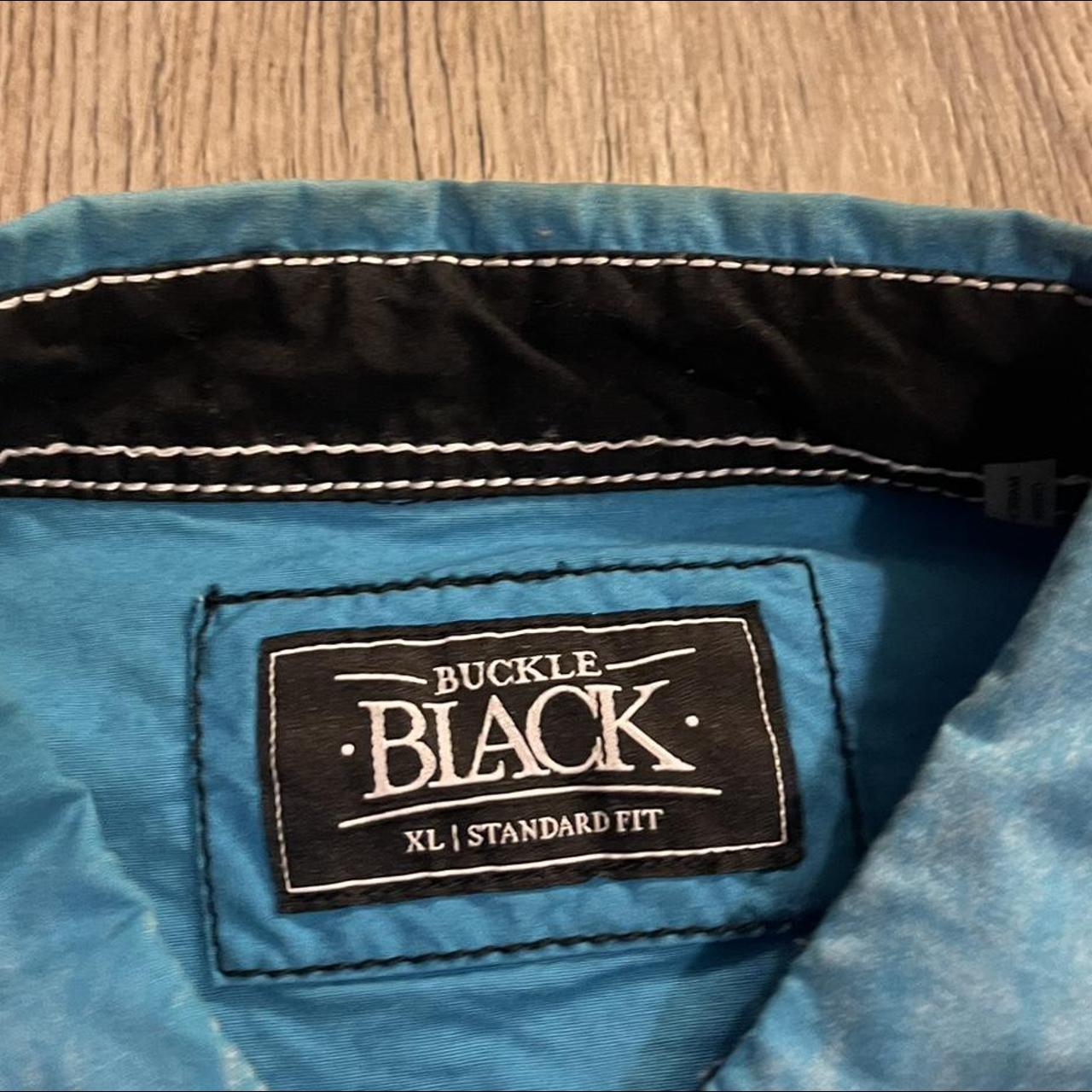 Buckle Black Men's Blue and Grey Shirt (6)