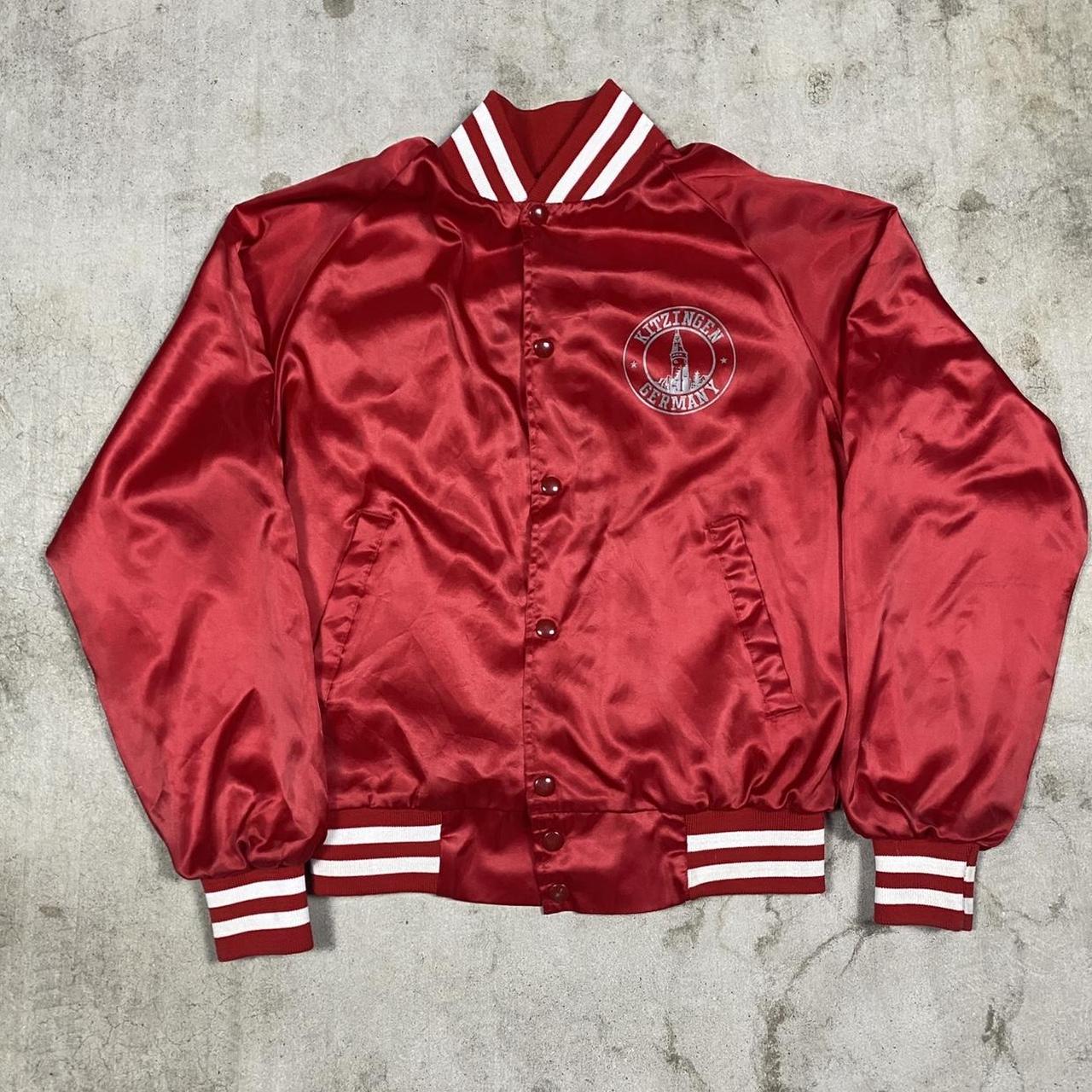 Men's Red and Silver Jacket | Depop